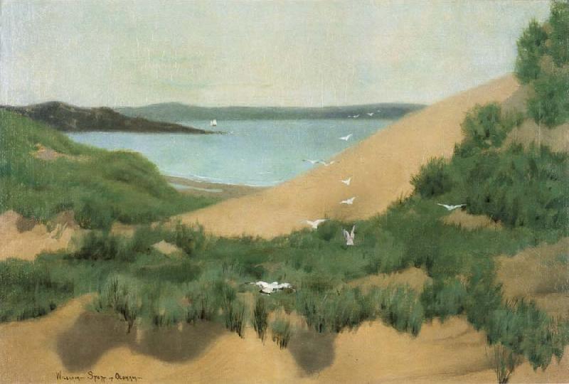 William Stott of Oldham The Little Bay France oil painting art